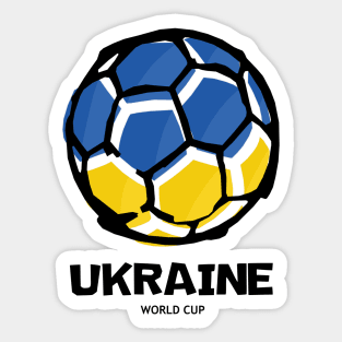 Ukraine Football Country Flag Sticker